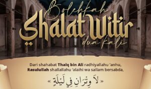 Bolehkah Shalat Witir Dua Kali