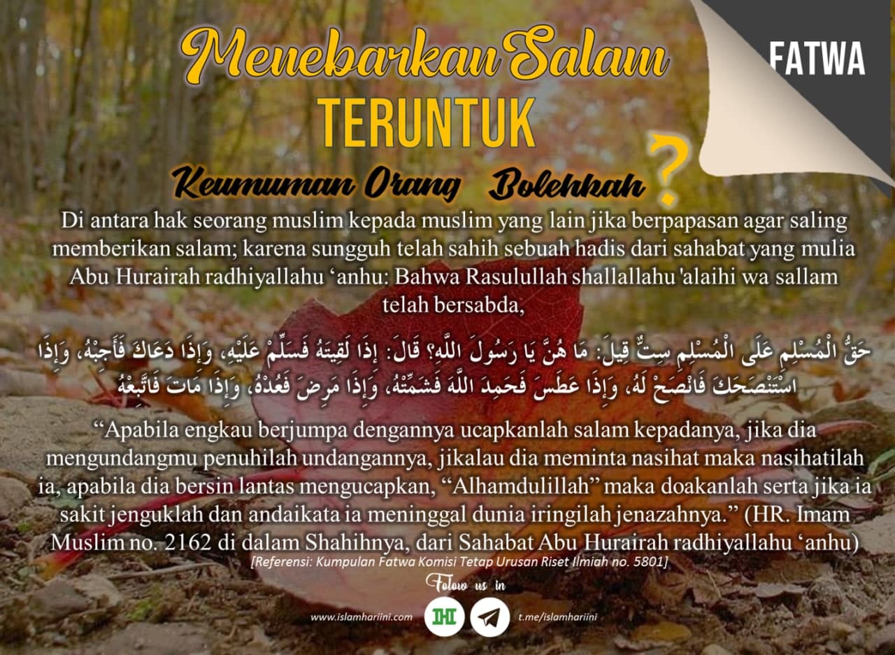 Bolehkah Menebarkan Salam Untuk Keumuman Orang Tanpa Pengecualian?