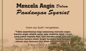 Mencela Angin Dalam Pandangan Syariat