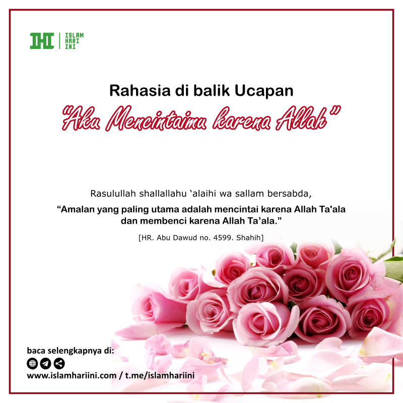 Ucapan Aku Mencintaimu karena Allah