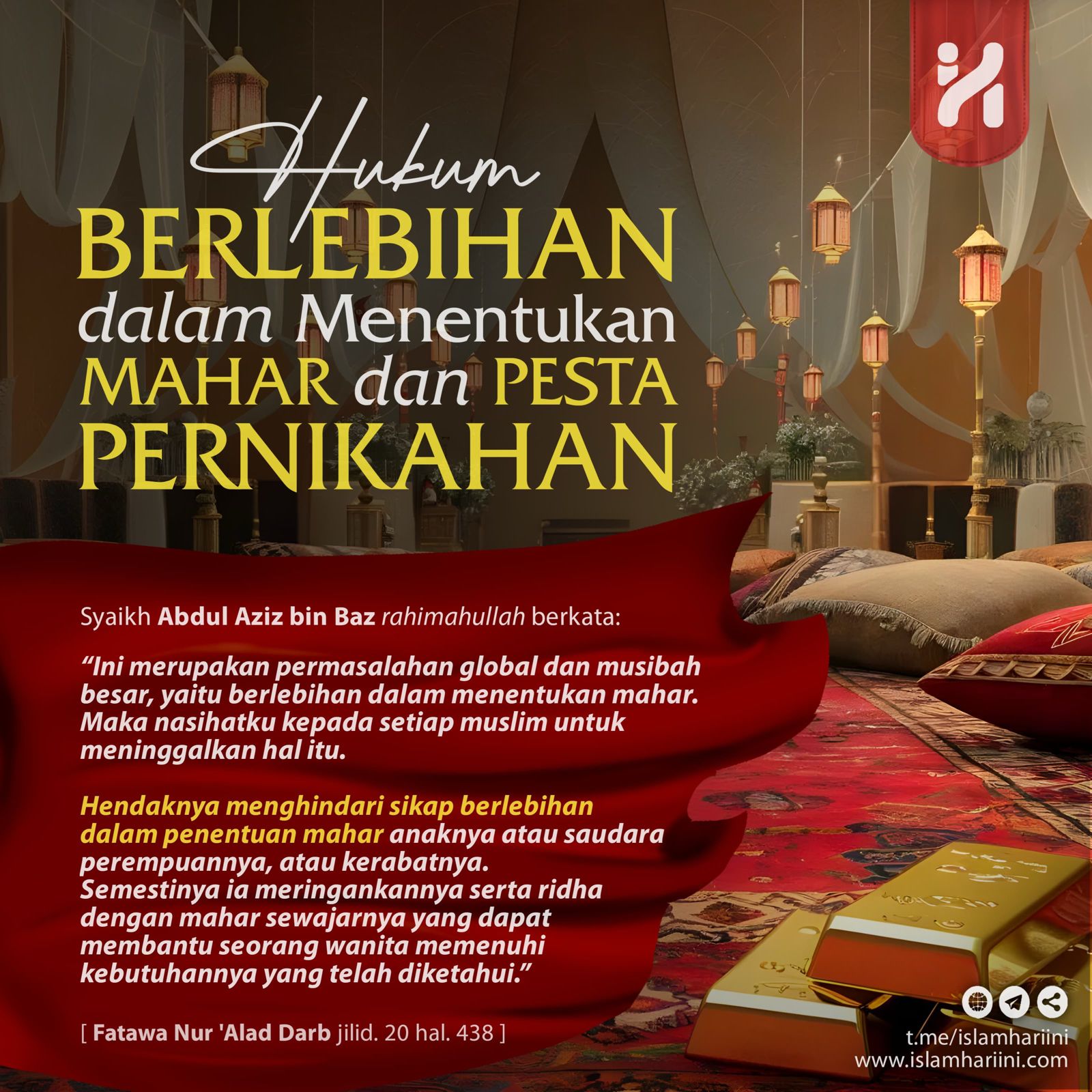 Hukum Berlebihan dalam Menentukan Mahar dan Pesta Pernikahan
