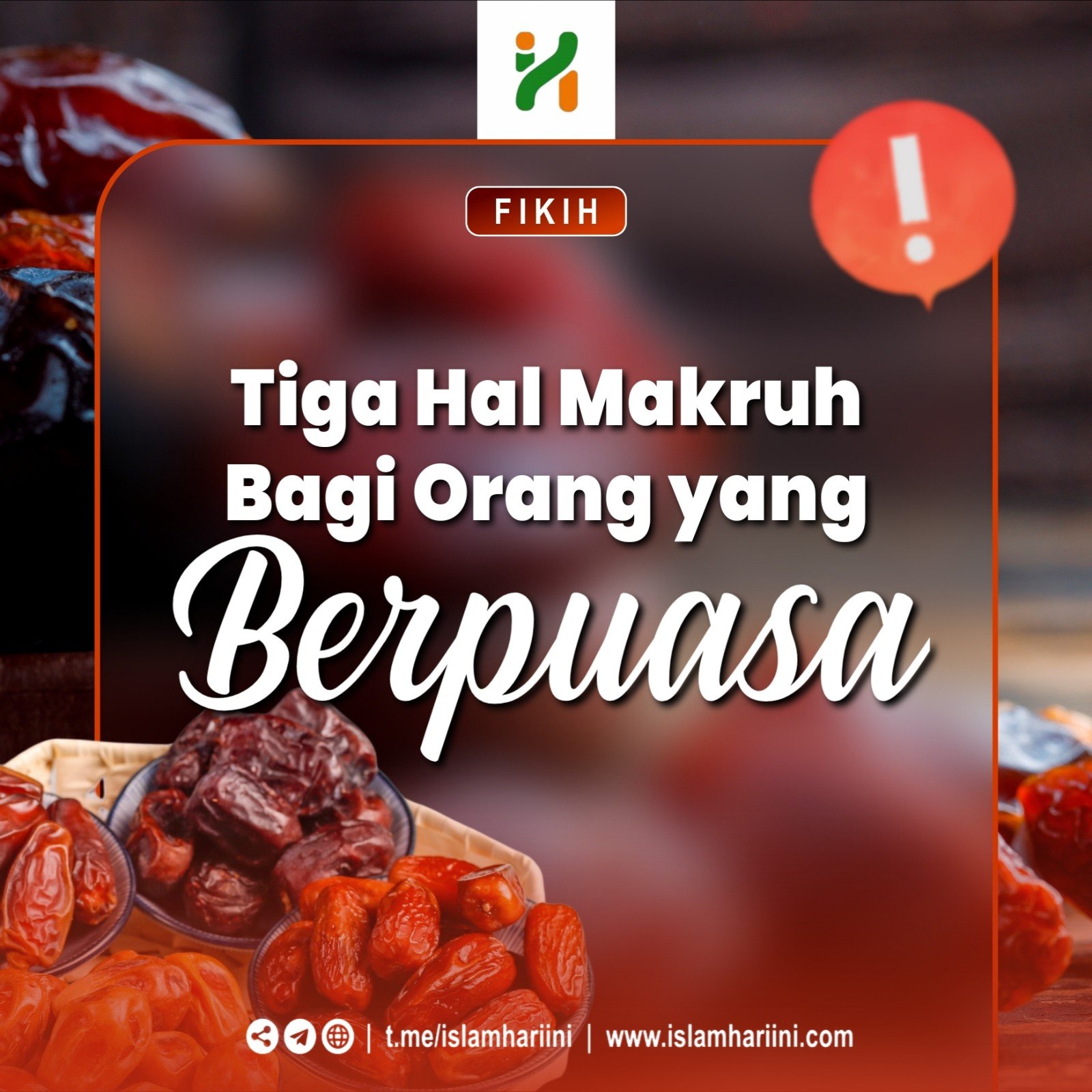 Tiga Hal Makruh Bagi Orang yang Berpuasa